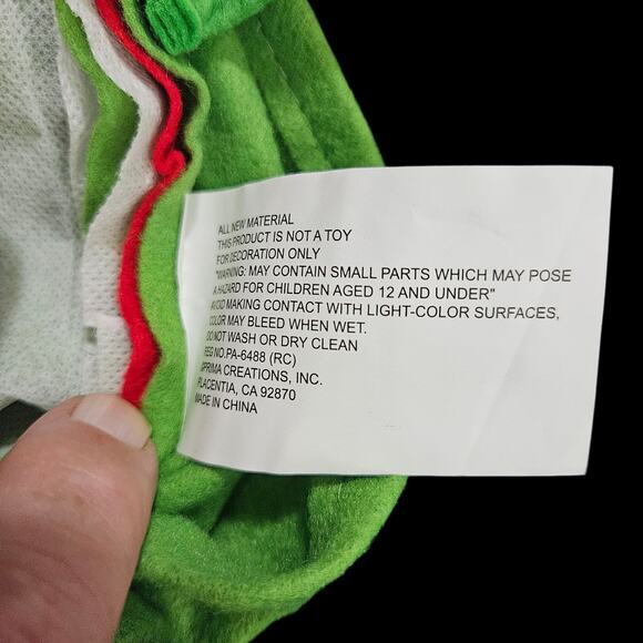 Set of 2 Christmas Stockings Santa & Snowman Felt Holiday Decorations 17" - Picture 7 of 7